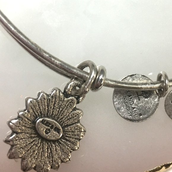 Alex and Ani Waterlily bangle charm bracelet - Picture 5 of 5